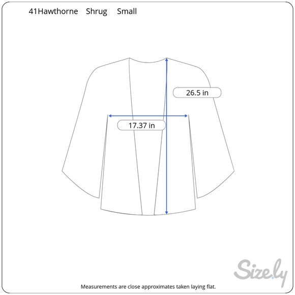 41 Hawthorn Women's Striped Shrug - Gray/White - Size Small - Picture 2 of 7